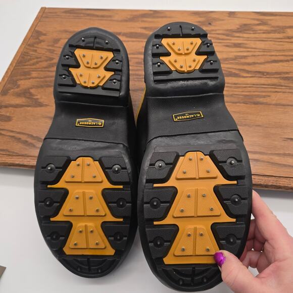 LaCrosse ATS 5" Tungsten Carbide Stud 2 Buckle Overshoe Mens 12 Black Waterproof - Picture 12 of 15